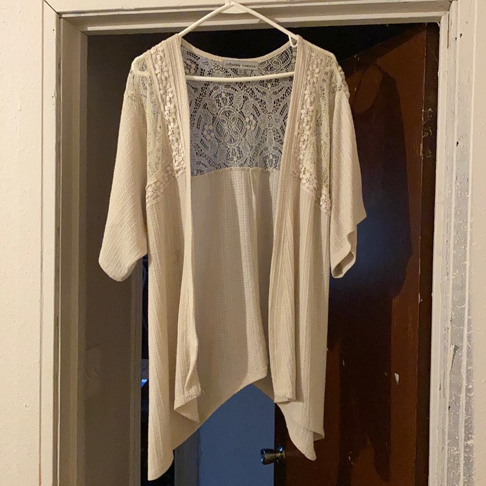 Short sleeve cardigan/shawl